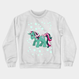 Green unicorn with twinkle eyes Crewneck Sweatshirt